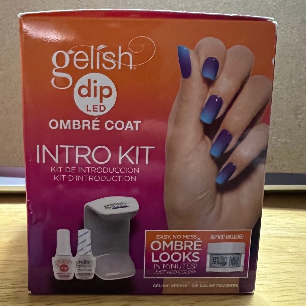 Gelish Dip LED Ombre Coat Intro Kit with Mini LED Light New